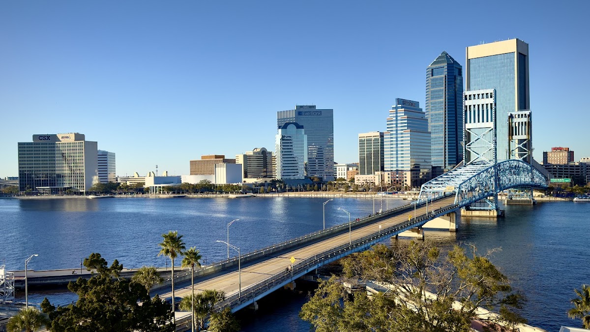 Aerial view of Jacksonville, FL